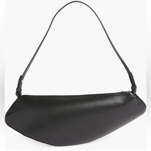 NWT COS leather cove clutch bag / Stylish Black Leather Shoulder Bag